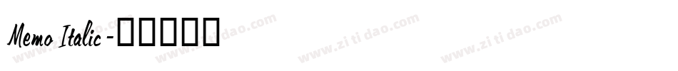 Memo Italic字体转换